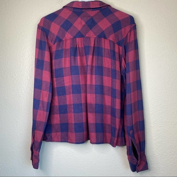 Rails Dylan Plaid Rouge Dusk Check Long Sleeve - Picture 5 of 7